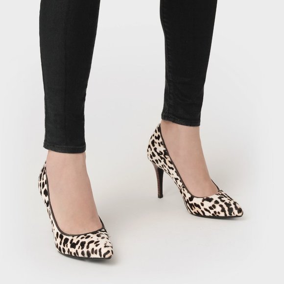 NEW Genuine Calf Hair Leopard Pumps Size 8 - Picture 3 of 8
